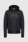 Dolce & Gabbana Black leather jacket for men - Hood. 100% leather. Closure: Zipper. Two side pockets. Country of manufacture: Italy. Care: specialized cleaning - photo 1