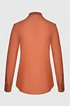 Dior Women's silk blouse with a ribbon on the collar orange - Decoration: ribbon on the collar. buttons. silk. Country of manufacture: Italy. Care: specialized cleaning - photo 7