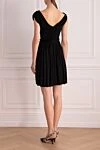 Black viscose dress for women Dior - hidden zipper. asymmetry. 100% viscose. Country of manufacture: Italy. Care: specialized cleaning - photo 4