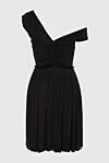 Black viscose dress for women Dior - hidden zipper. asymmetry. 100% viscose. Country of manufacture: Italy. Care: specialized cleaning - photo 6