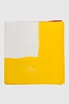 Dior Yellow silk scarf for women - logo. 100% silk. Country of manufacture: Italy. Care: specialized cleaning - photo 1