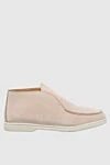 Cesare di Napoli Pink suede loafers for women - contrasting sole. suede. Heel height: 2 cm. Country of manufacture: Italy. Care: specialized cleaning - photo 1