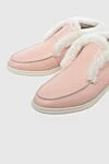 Cesare di Napoli Pink leather and fur loafers for women - contrasting sole, fur. leather, fur. Heel height: 2 cm. Country of manufacture: Italy. Care: specialized cleaning - photo 5