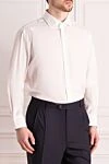 Alessandro Gherardi White cotton shirt for men - 100% cotton. Closure: buttons. Country of manufacture: Italy. Care: specialized cleaning - photo 3