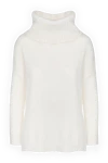 D.Exterior White jumper for women - 34% alpaca, 34% mohair, 32% polyamide. Country of manufacture: Italy. Care: specialized cleaning - photo 7