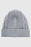 Kiton Gray woolen hat for men - Logo Patch. 100% wool. Country of manufacture: Italy. Care: specialized cleaning - photo 3