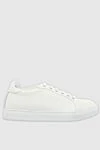 Lisa Conte Women's leather and fur sneakers in white - fur. leather, fur. lacing. Country of manufacture: Italy. Care: specialized cleaning - photo 1