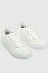 Lisa Conte Women's leather and fur sneakers in white - fur. leather, fur. lacing. Country of manufacture: Italy. Care: specialized cleaning - photo 3