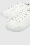 Lisa Conte Women's leather and fur sneakers in white - fur. leather, fur. lacing. Country of manufacture: Italy. Care: specialized cleaning - photo 5