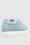 Women's leather and fur sneakers in light blue Lisa Conte - fur, contrast sole. leather, fur. lacing. Country of manufacture: Italy. Care: specialized cleaning - photo 4