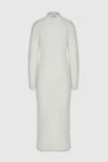 White wool and polyamide dress for women Giuseppe Di Morabito - crystal decorations. 60% wool, 40% polyamide. Country of manufacture: Italy. Care: specialized cleaning - photo 6