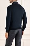 Кардиган мужской из замши и шерсти синий Torras - Вставки из замши. 50% шерсть, 50% замша. Молния. Два боковых кармана. Страна производитель: Испания. Уход: специализированная чистка - фото 4