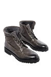 Doucal`s Gray leather men's boots - 100% leather. Lace-up. Sole Height: 2 cm. Outsole: Other materials. Country of manufacture: Italy. Care: specialized cleaning - photo 3