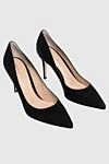 Gianvito Rossi Classic women's black nubuck pumps - logo on the insole. nubuck. Heel height: 7 centimeters. Country of manufacture: Italy. Care: specialized cleaning - photo 3