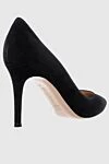 Classic women's black nubuck pumps Gianvito Rossi - logo on the insole. nubuck. Heel height: 7 centimeters. Country of manufacture: Italy. Care: specialized cleaning - photo 4