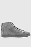 Gianvito Rossi Women's nubuck sneakers in gray - logo. nubuck. lacing. Country of manufacture: Italy. Care: specialized cleaning - photo 1