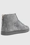 Women's nubuck sneakers in gray Gianvito Rossi - logo. nubuck. lacing. Country of manufacture: Italy. Care: specialized cleaning - photo 4