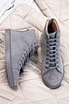 Women's nubuck sneakers in gray Gianvito Rossi - logo. nubuck. lacing. Country of manufacture: Italy. Care: specialized cleaning - photo 6