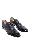 Santoni Shoes for men made of leather blue - 100% leather. Lace-up. Interior: Leather. Insole: Leather. Heel height: 2cm. Outsole: Other materials. Country of manufacture: Italy. Care: specialized cleaning - photo 3