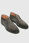 Santoni Brown leather loafers for men - leather interior. 100% leather. heel height 2 cm. Country of manufacture: Italy. Care: specialized cleaning - photo 3