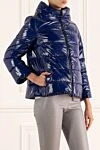 Herno Women's blue polyamide down jacket - 100% polyamide. stand collar. Closure: zipper. two side pockets. Insulation: 100% down. Country of manufacture: Italy. Care: specialized cleaning - photo 3