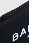 Balmain Клатч чоловічий з неопрену чорний - Принт бренду. 100% неопрен. Блискавка. одне відділення. Країна виробник: Франция. Догляд: спеціалізоване чищення - фото 3