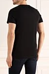 Black cotton T-shirt for men Balmain - logo print. 100% cotton. Country of manufacture: Italy. Care: specialized cleaning - photo 4