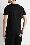 Black cotton T-shirt for men Balmain - logo print. 100% cotton. Country of manufacture: Italy. Care: specialized cleaning - photo 4