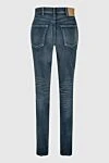 Women's blue jeans with mid-rise Celine - contrasting seams, scuffs. three front pockets, two back pockets. 100% cotton. zipper, buttons. Country of manufacture: Italy. Care: specialized cleaning - photo 6