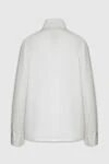 White cotton blouse for women Prada - Decoration: logo patch on chest pocket. cotton. buttons. Country of manufacture: Italy. Care: specialized cleaning - photo 6