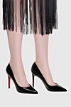 Black leather shoes for women Christian Louboutin - logo on the insole. leather. Heel height: 9 centimeters. Country of manufacture: Italy. Care: specialized cleaning - photo 2