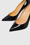 Christian Louboutin Black leather shoes for women - logo on the insole. leather. Heel height: 9 centimeters. Country of manufacture: Italy. Care: specialized cleaning - photo 5