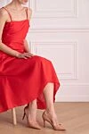 Туфлі зі шкіри бежеві жіночі Christian Louboutin - логотип на устілці. 100% шкіра. Висота підборів: 9 сантиметрів. Країна виробник: Італія. Догляд: спеціалізоване чищення - фото 2