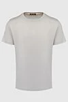 Loro Piana Silk and cotton T-shirt gray for men - 60% silk, 40% cotton. Country of manufacture: Italy. Care: specialized cleaning - photo 1