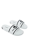 Dolce & Gabbana White rubber slippers for men - brand logo. heel height 2 cm, leather interior. 100% rubber. other materials. Country of manufacture: Italy. Care: specialized cleaning - photo 3