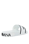 White rubber slippers for men Dolce & Gabbana - brand logo. heel height 2 cm, leather interior. 100% rubber. other materials. Country of manufacture: Italy. Care: specialized cleaning - photo 4