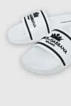 Dolce & Gabbana White rubber slippers for men - brand logo. heel height 2 cm, leather interior. 100% rubber. other materials. Country of manufacture: Italy. Care: specialized cleaning - photo 5