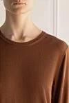 Loro Piana Brown cashmere jumper for women - 100% cashmere. Country of manufacture: Italy. Care: specialized cleaning - photo 5