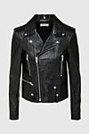 Saint Laurent Black leather jacket for women - zipper. decorative zippers. two side pockets. 100% genuine leather. Country of manufacture: Italy. Care: specialized cleaning - photo 1