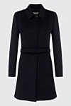 Valentino Women's black wool and cashmere coat - 90% wool, 10% cashmere. buttons, belt. two side pockets. Country of manufacture: Italy. Care: specialized cleaning - photo 1