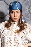 Хустка жіноча блакитна шовкова з лого Valentino - мультиколор. 100% шовк. Країна виробник: Італія. Догляд: спеціалізоване чищення - фото 6