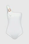 Zimmermann Swimsuit compatible with polyamide and elastane white women's - asymmetrical clasp. 80% polyamide, 20% elastane. Closure: drawstring. Country of manufacture: Italy. Care: specialized cleaning - photo 1