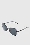 Chanel Large gray women's sunglasses for sun protection - Logo. UV protection. metal. dark. Country of manufacture: Italy. Care: specialized cleaning - photo 3