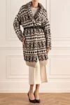 Beige cashmere and silk cardigan for women Brunello Cucinelli - Fastener: belt. sewn hood, multi-colored pattern. 80% cashmere, 20% silk. Country of manufacture: Italy. Care: specialized cleaning - photo 2