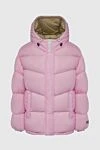 MSGM Пуховик розовый - логотип. капюшон. молния. Карман: два боковые. 100%-полиамид. 100%-пух. Уход: сухая чистка. Производство: Италия. Страна производитель: Италия. Уход: специализированная чистка - фото 1