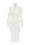 MSGM White wool and acrylic dress for women - zipper. neckline, high neck. 50% wool, 50% acrylic. Country of manufacture: Italy. Care: specialized cleaning - photo 1