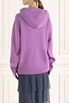 Худи из шерсти и кашемира фиолетовое женское MSGM - капюшон, застежка кулиска,. 100% хлопок. Страна производитель: Италия. Уход: специализированная чистка - фото 4
