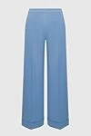 D.Exterior Women's wide pants light blue - wool, lycra. elastic belt. Country of manufacture: Italy. Care: specialized cleaning - photo 1