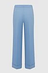 Women's wide pants light blue D.Exterior - wool, lycra. elastic belt. Country of manufacture: Italy. Care: specialized cleaning - photo 6