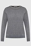 Tonet Gray jumper for women - lurex. 80% wool, 12% cashmere, 8% silk. Country of manufacture: Italy. Care: specialized cleaning - photo 1